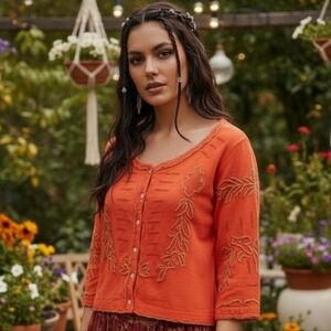 FREE PEOPLE Embroided TOP